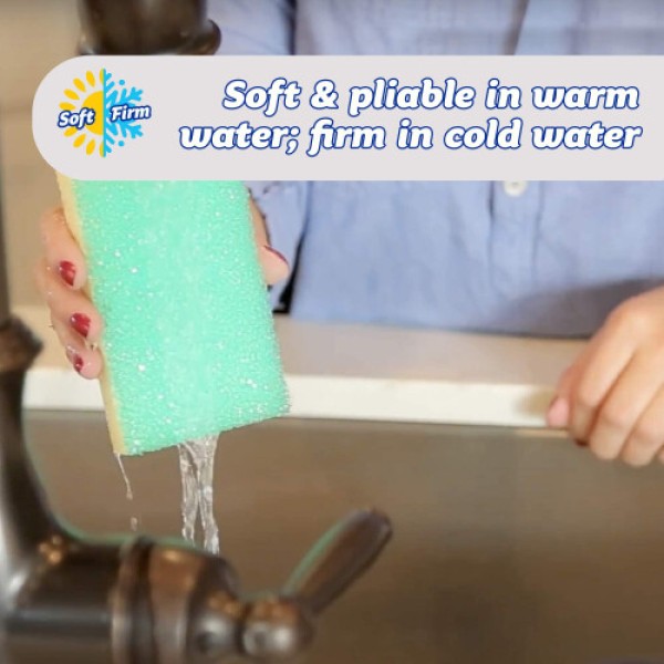 Scrub Daddy Sponge Daddy Dual Sided Sponge Scrubber Dish Sponges for Washing up Non Scratch Scourers for Cleaning Dishes Bathroom Scrubbing Tool